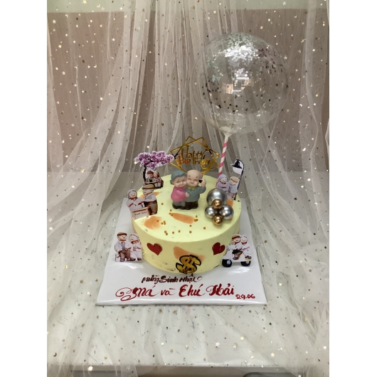 Bánh mừng thọ ông bà cute